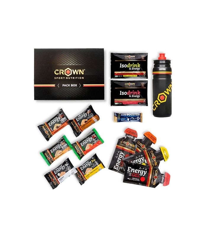 Crown Sport Nutrition - Pack Endurance Tester 750 ml - Combinación de 14 productos - Geles, barritas e isotonic
