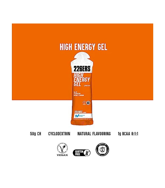 226ERS High Energy Gel - 1 gel x 60 ml - Gel energético - 200 kcal por stick
