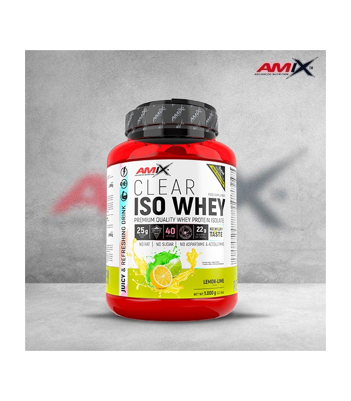 Amix Clear Iso Whey x 1 Kg - Proteína - Sin grasas ni azúcares - Para aumentar masa muscular