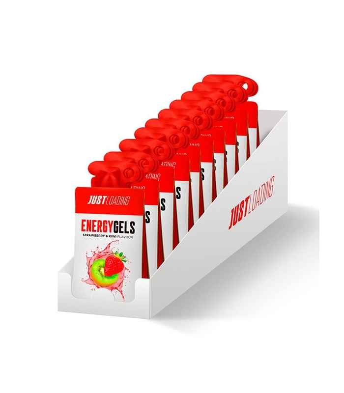 Just Loading - Gel Energético sabor Fresa y Kiwi 10 packs de 3 geles x 30 g - Aumenta el rendimiento