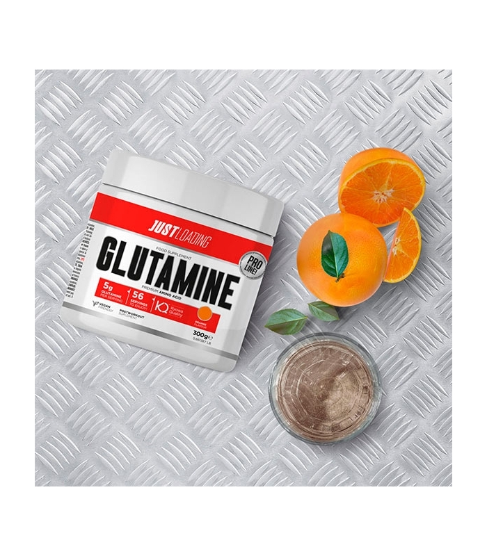 Just Loading - Glutamina sabor Naranja 1 x 300 g - Regeneración de tejido muscular