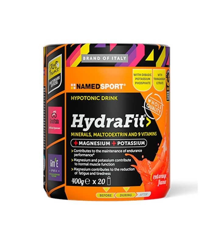 Named Sport - Hydra Fit 1 x 400 g sabor Naranja Sanguina - Bebida isotónica