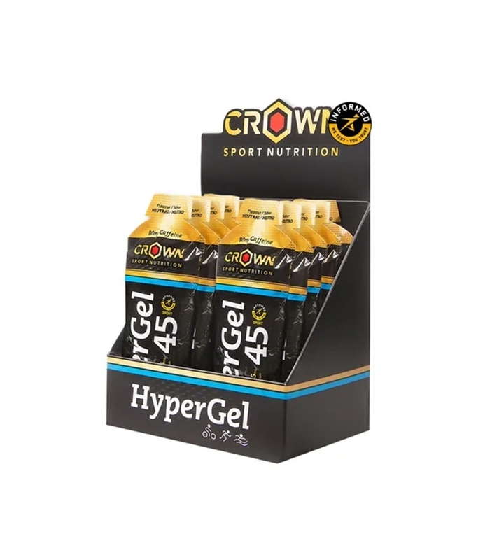 Crown - HyperGel 45 con cafeína 10 x 75 g - 45 g de carbohidratos