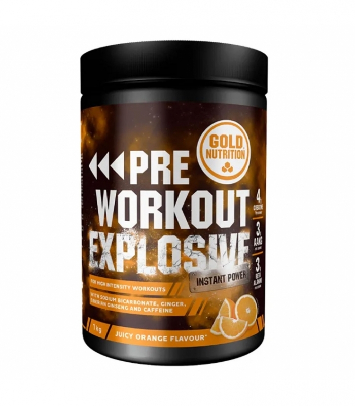 Gold Nutrition - Pre Workout Explosive 1 kg - Sabor Naranja