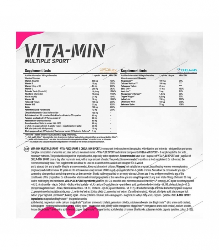 Olimp Sport Nutrition - Vita-min Multiple Sport Mega Caps 60 caps - Complejo de vitaminas y minerales