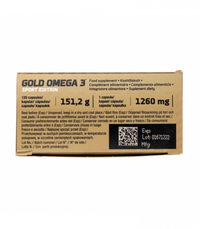Olimp Sport Nutrition - Gold Omega 3 sport edition 120 caps - Concentrado de Ômega 3